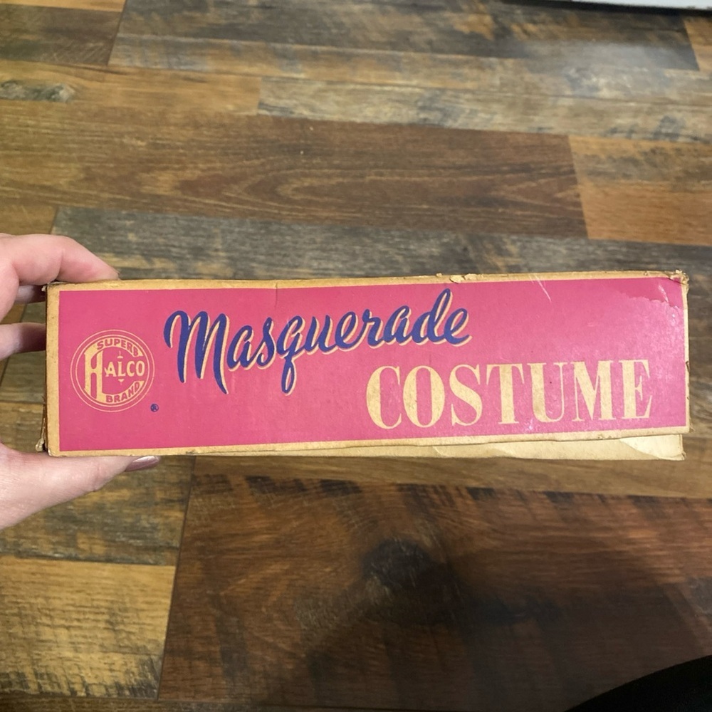 Vintage Masquerade Costume By Superb Halco Brand Clown Size Large Child 3 Piece - Picture 3 of 12